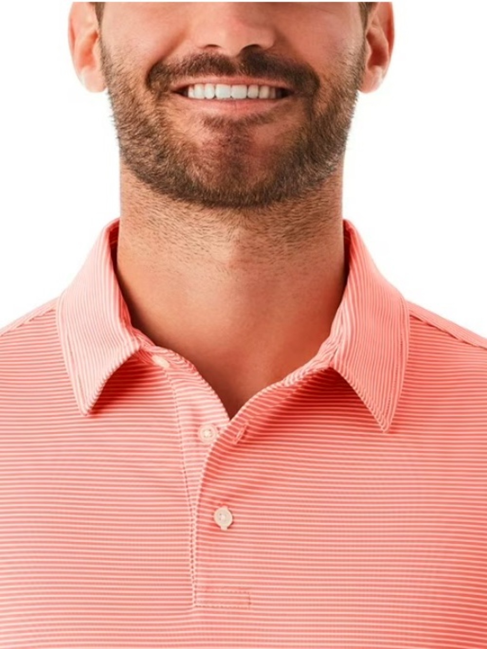 Member's Mark Men's Short Sleeve Size 3X Orange&White
Stripes Polo Shirt New.